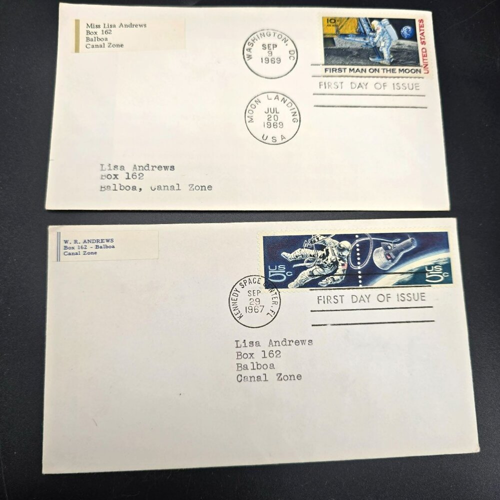 Moon Landing First Day Of Issue Envelopes With Stamps & Postmarks 67 69 LI3037